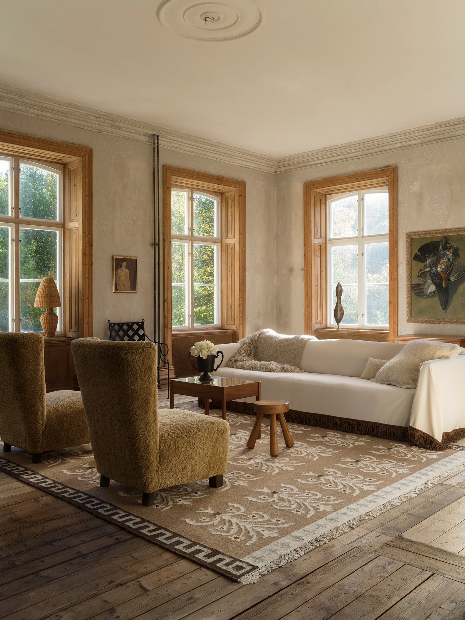 Beige Throw