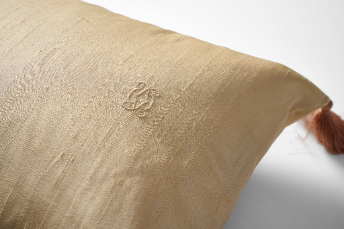 Silk Cushion Soft Yellow