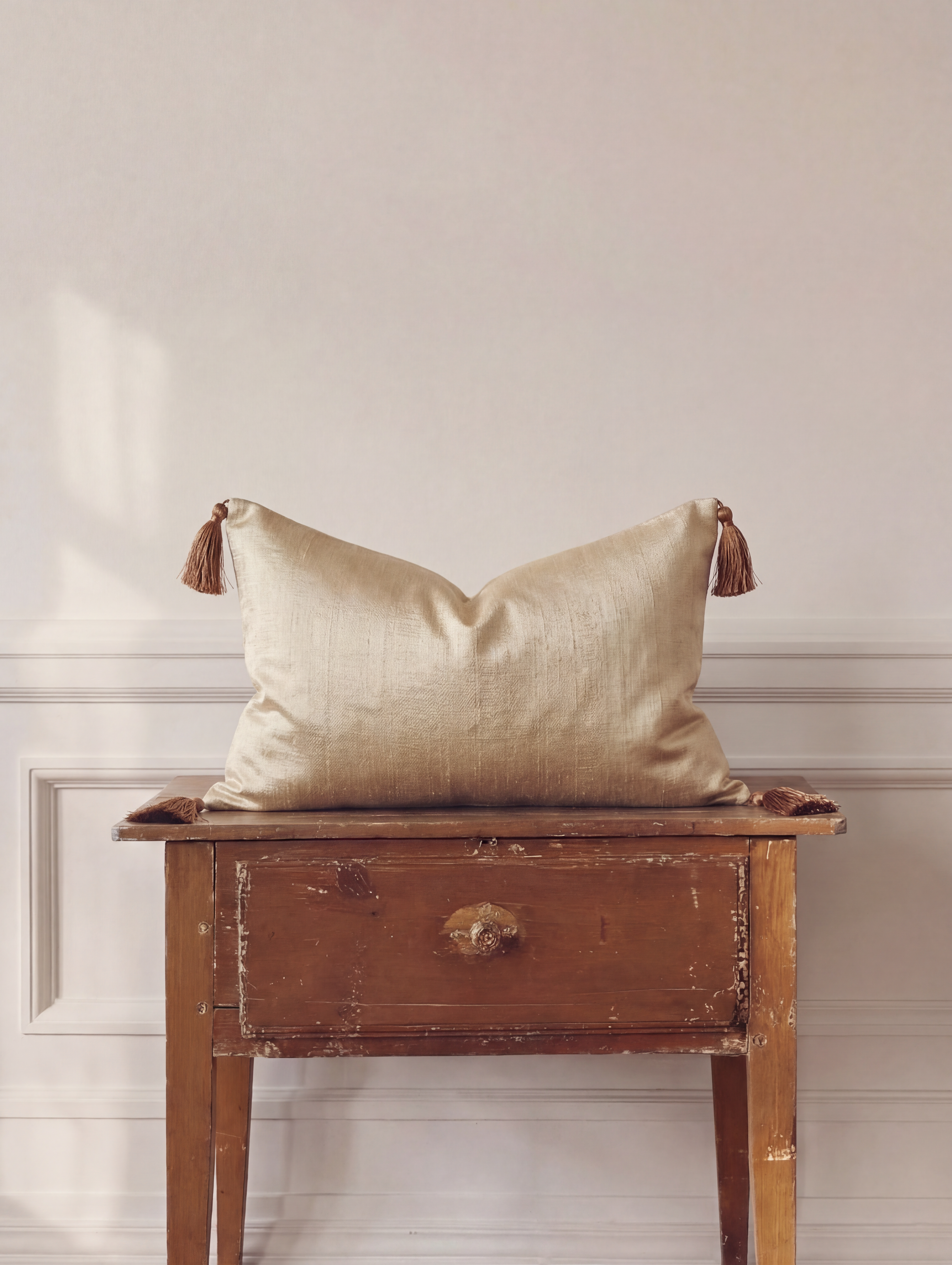 Silk Cushion Soft Yellow