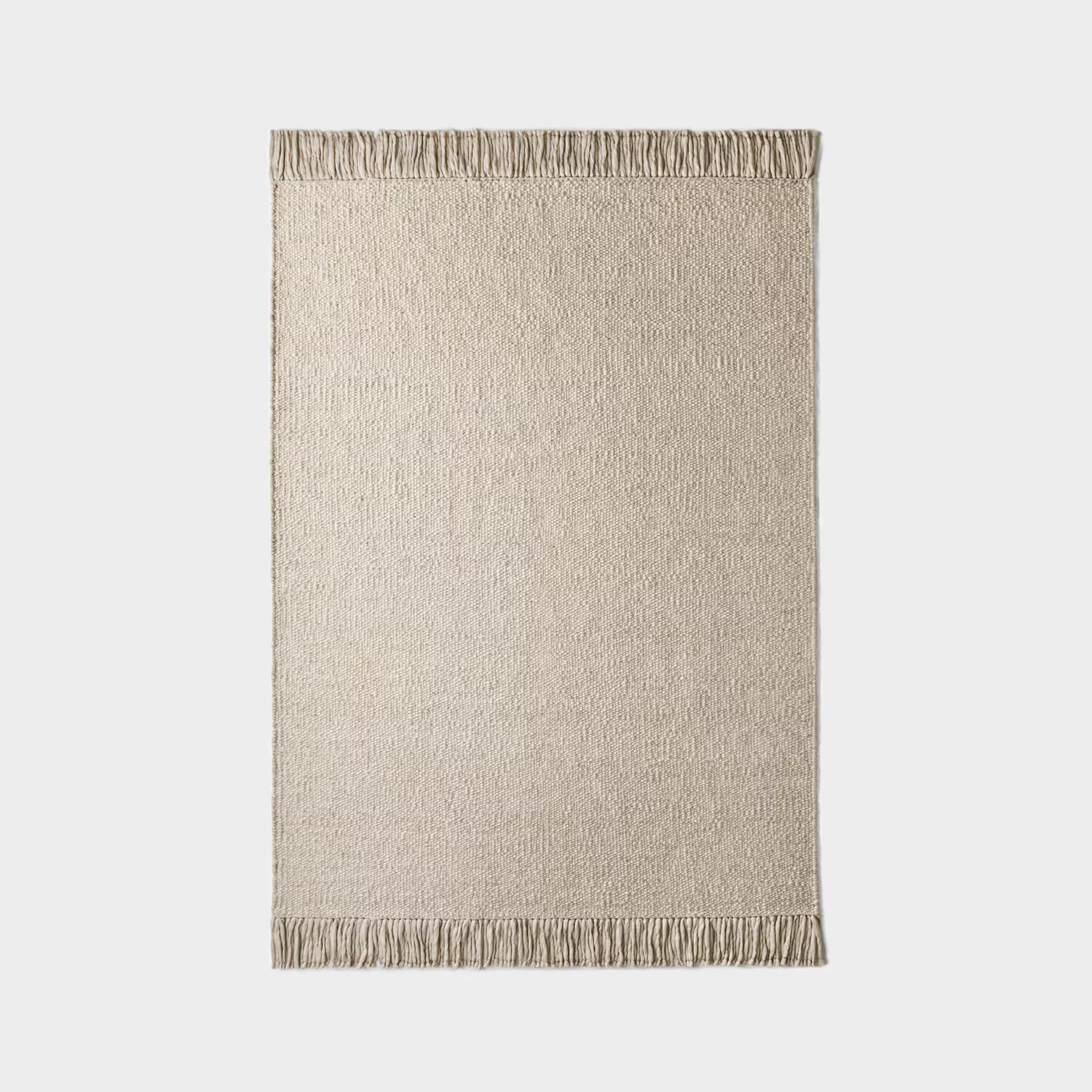 Chunky Ivory wool rug