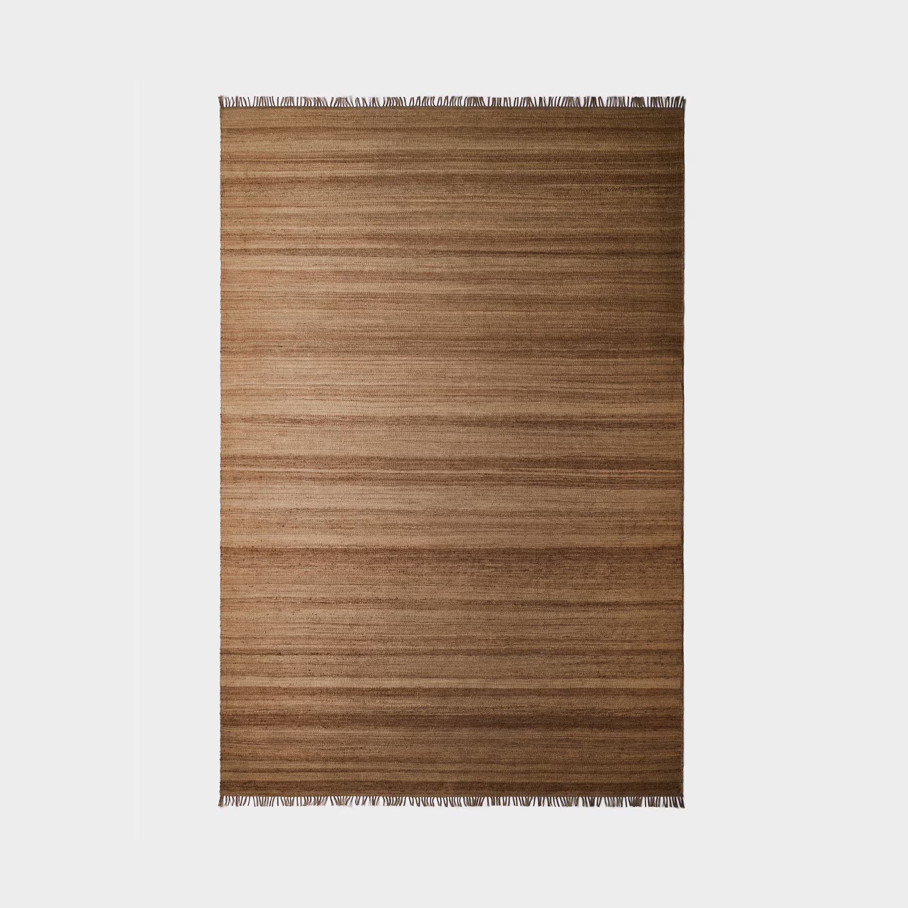 Flat natural hemp rug